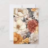 シャンパンカラーフローラ結婚ズ 出欠カード (裏面)