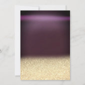 シャンパンガラスバルーングリッター金ゴールド退職 招待状 (裏面)