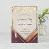 シャンパンガラスバルーン金ゴールドフレーム廃棄 招待状 (スタンド正面)
