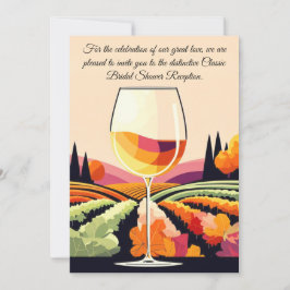 シャンパンクラシックエレガンスブライダルシャワー 招待状