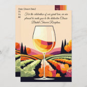 シャンパンクラシックエレガンスブライダルシャワー 招待状 (正面/裏面)