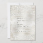 シャンパンクリスタルエレガントリッきらめくジ結婚ーズ 招待状 (正面)