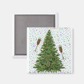 シャンパンクリスマスツリー マグネット (正面/裏面)