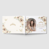 シャンパンクリームフローラ蝶キンセアニラ ゲストブック (全面)