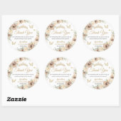 シャンパンクリームベージュの花柄のキニエーニェラ・スイート16 ラウンドシール (シート)