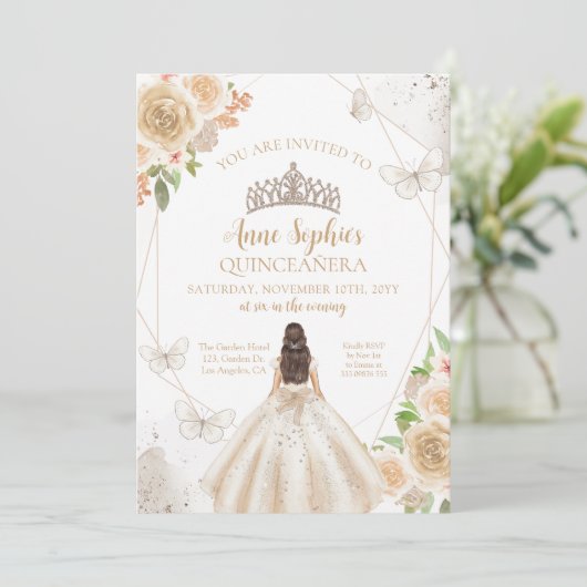 シャンパンクレメキンセアニラバタフライティアラ 招待状 (スタンド正面)