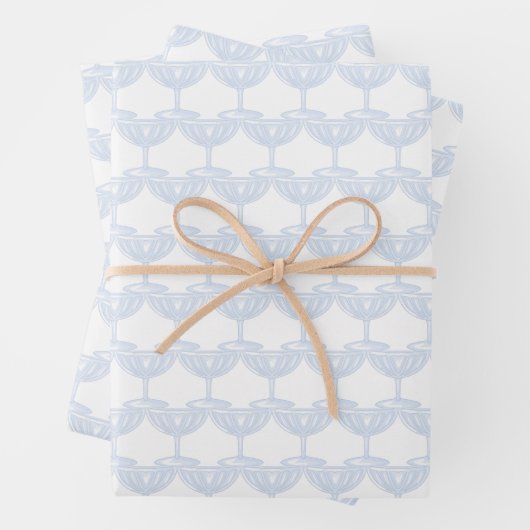 シャンパンクープスタワーニューイヤー婚約パーティ ラッピングペーパーシート (インサイチュ)