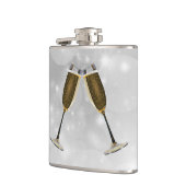 シャンパングラスお祝い金ゴールドオンシルバー フラスク (左)