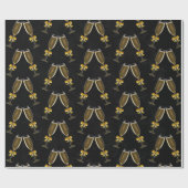 シャンパングラスがぶつかり合う ラッピングペーパー (フラット)