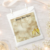 シャンパングラスで大晦日のバッグ フェイバーバッグ (クリップ留めされた状態)