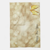 シャンパングラスで大晦日 キッチンタオル (縦)