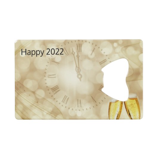 シャンパングラスで大晦日 クレジットカード栓抜き (正面(横))