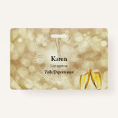 シャンパングラスで大晦日 バッジ (正面)