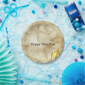シャンパングラスで大晦日 ペーパープレート (パーティー)