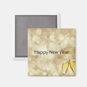 シャンパングラスで大晦日 マグネット (正面/裏面)