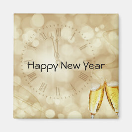 シャンパングラスで大晦日 マグネット