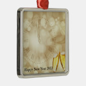 シャンパングラスで大晦日 メタルオーナメント (右)