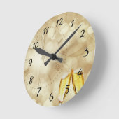 シャンパングラスで大晦日 ラウンド壁時計 (傾斜)