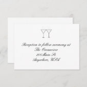 シャンパングラスのお披露目カード エンクロージャーカード (正面/裏面)