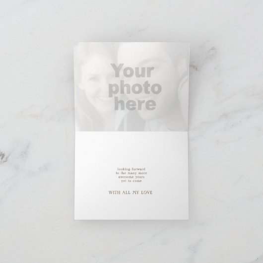 シャンパングラスのアートカード　結婚1周年 カード (内部)