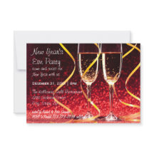 シャンパングラスの写真 - 3x5 新年のパーティー