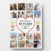 シャンパングラスの記念日写真 フォトプラーク (正面)