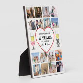 シャンパングラスの記念日写真 フォトプラーク (側面)