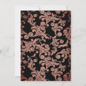 シャンパングラスの輝きが渦巻く引退 招待状 (裏面)