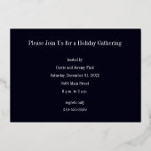 シャンパングラスアンドバケットホリデーパーティー 箔シーズンカード (裏面)