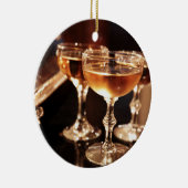 シャンパングラスゴールデントースト セラミックオーナメント (右)