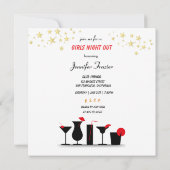 シャンパングラスススパークルバチェロレッテ 招待状 (裏面)