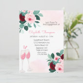 シャンパングラストーストフローラブライダルシャワー 招待状 (スタンド正面)