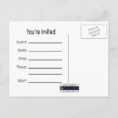 シャンパングラスポストカード – 招待されました インビテーションポストカード (裏面)