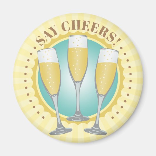 シャンパングラスマグネット マグネット (正面)