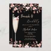 シャンパングラスワイルドフラワーズ招待状 招待状 (正面/裏面)