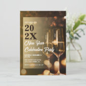 シャンパングラス新年 招待状 (スタンド正面)