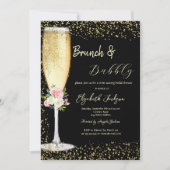 シャンパングラス花ダイヤモンド 招待状 (正面)