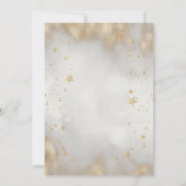 シャンパングラス金ゴールドスターブライダルシャワー 招待状 (裏面)