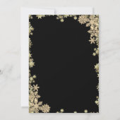 シャンパングラス雪片クリスマスカンパニー 招待状 (裏面)