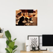 シャンパングラス飲料写真キッチンバー ポスター (ホームオフィス)