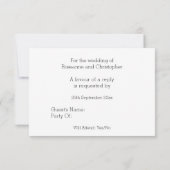 シャンパングラス ウェディング 出欠カード (裏面)