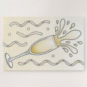 シャンパングラス カップ ジグソーパズル (横)