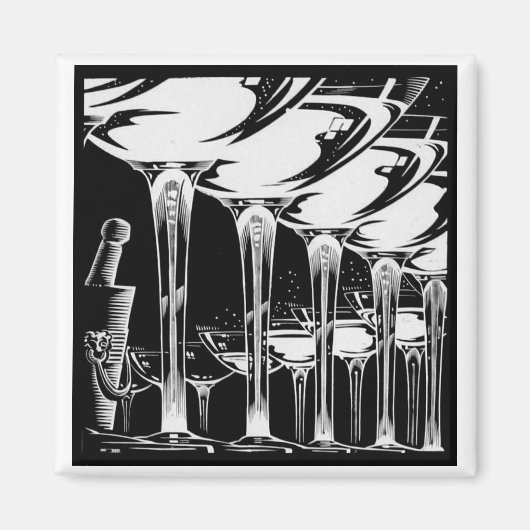 シャンパングラス マグネット (正面)