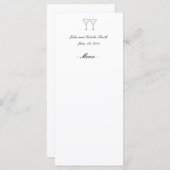 「シャンパングラス」メニューカード メニュー (正面/裏面)