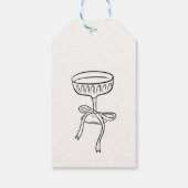 シャンパングラス リボン ウェディングシャワー 感謝 ギフトタグ (裏面)