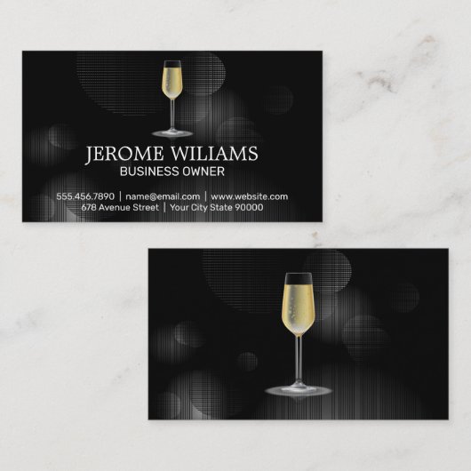 シャンパングラス 名刺 (正面/裏面)