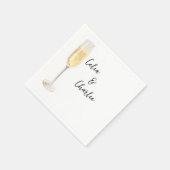 シャンパングラス（白） スタンダードカクテルナプキン (角)