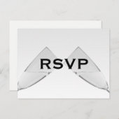 シャンパングラスRSVPポストカード インビテーションポストカード (正面/裏面)