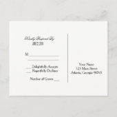 シャンパングラスRSVPポストカード インビテーションポストカード (裏面)