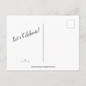 シャンパングラッセ金ゴールド紙吹雪50thバースデーパーティー 案内ポストカード (裏面)